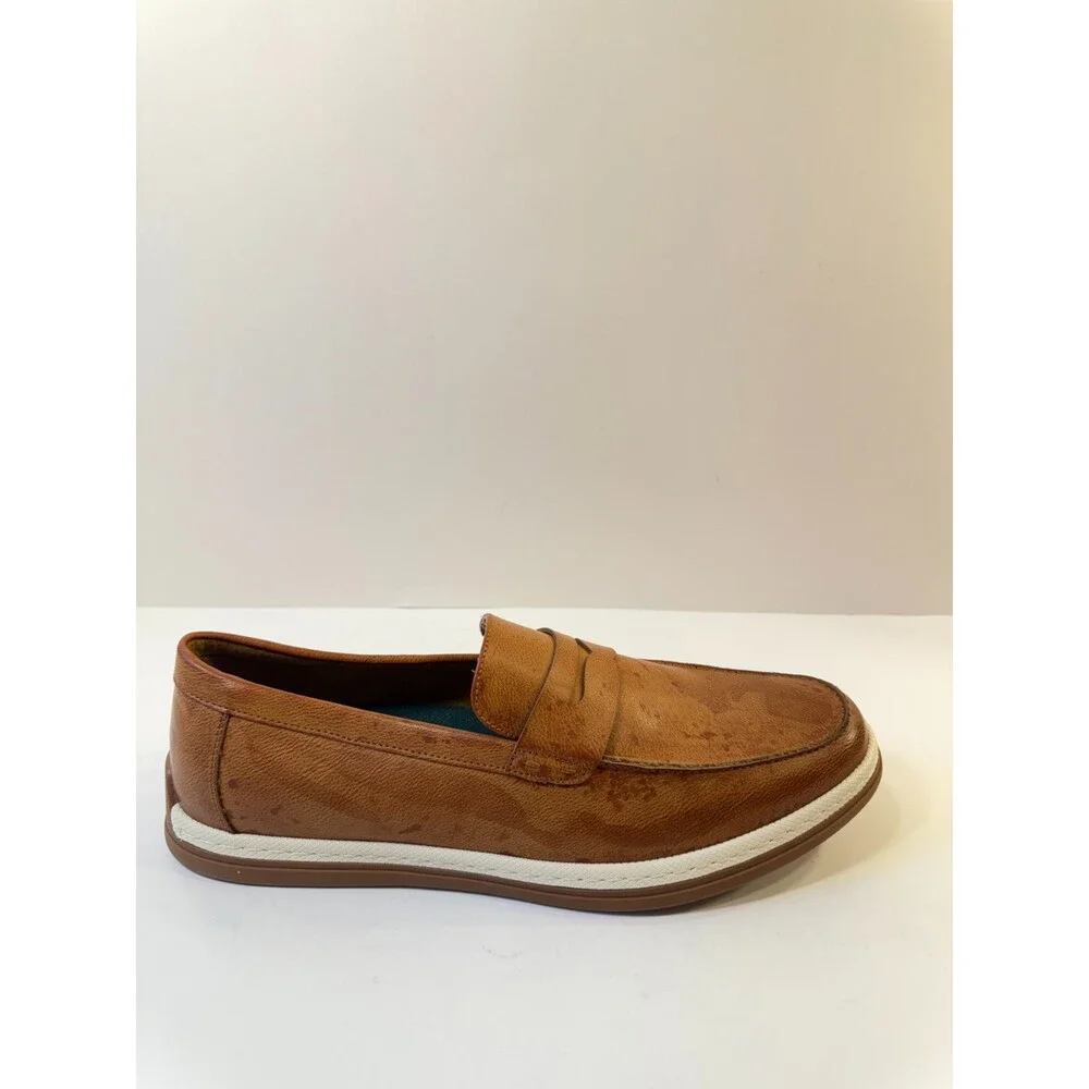 Vance Mens Brantley Penny Loafer Slip-on Perforated Pattern Round-Toe 10.5